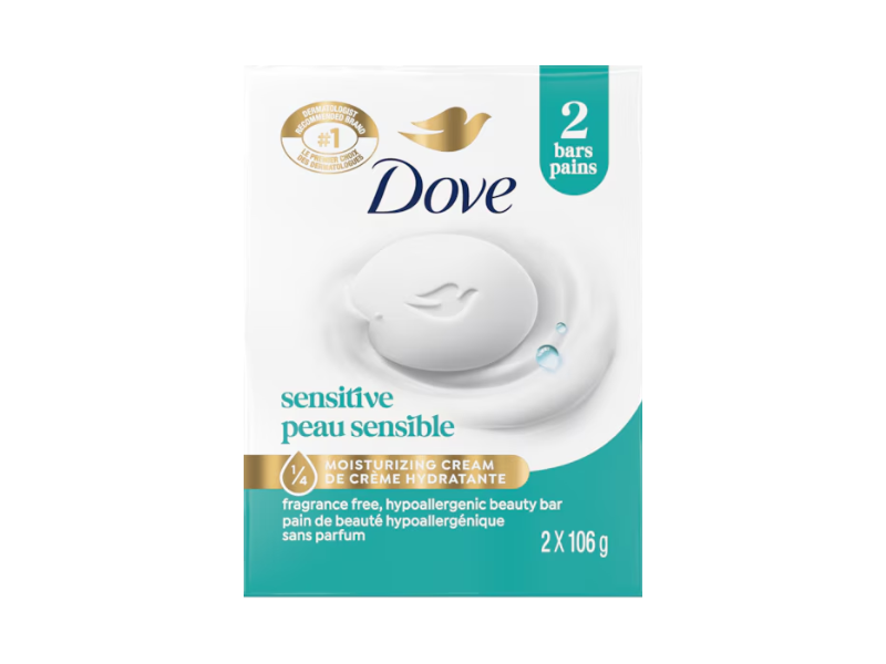 Dove Sensitive Skin Beauty Bar. 106 g , 2 Count