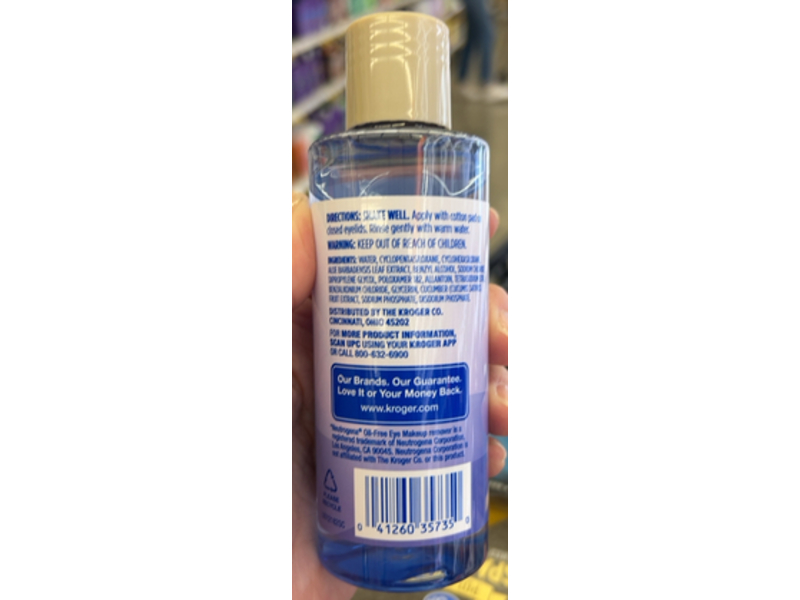 Kroger Gentle Eye Makeup Remover, 5.5 fl oz/162 mL