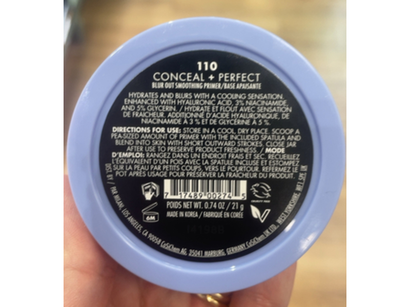 Milani Conceal+Perfect Blur Out Smoothing Primer, 0.74 oz/21 g