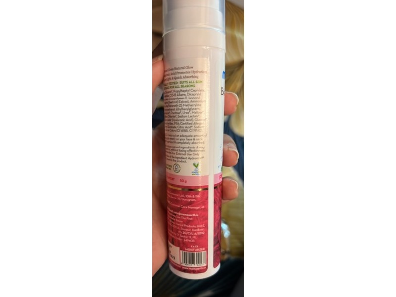 Mamaearth Hydraful Moisturizer, Beetroot And Hyaluronic Acid, 1.76 fl oz/50 g