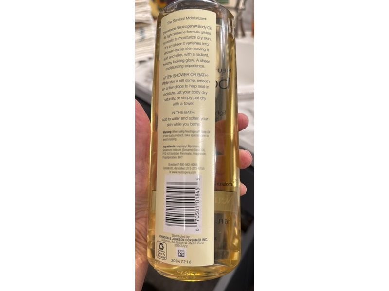 Neutrogena Body Oil, 16 fl oz/473 mL
