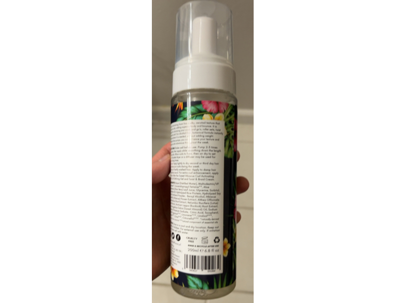 Flora & Curl Volumizing Foam, Sweet Hibiscus, 6.8 fl oz/200 mL