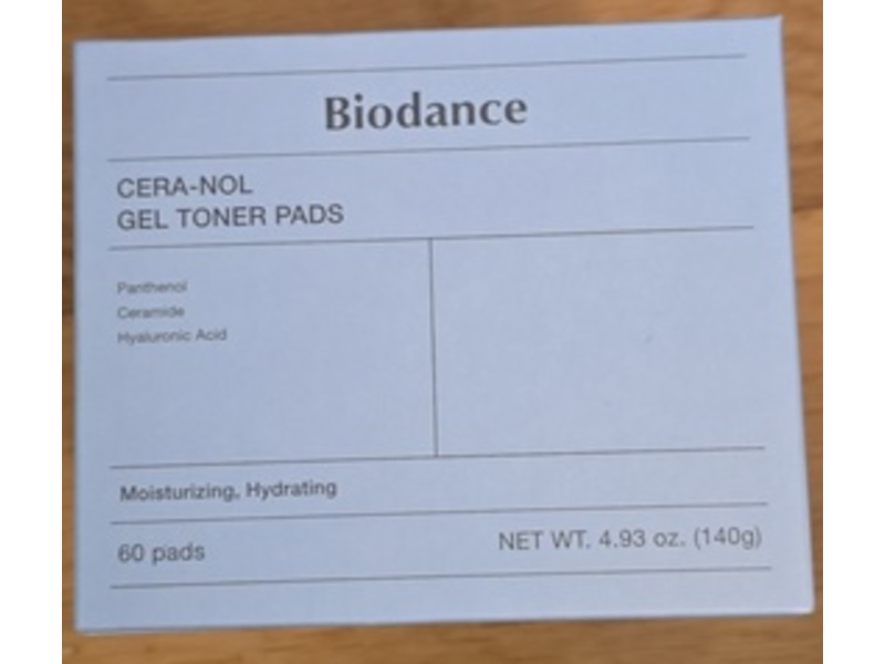 Biodance Cera-NOL Gel Toner Pads, 4.93 oz/140 g, 60 Count