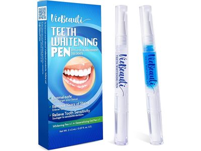 VieBeauti Teeth Whitening + Desensitizing Gel Pen, 0.07 fl oz/2 mL, 5 Count