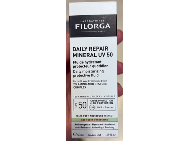 Filorga Daily Repair Mineral UV 50 Moisturizing Protective Fluid, SPF 50, 1.69 fl oz/50 mL