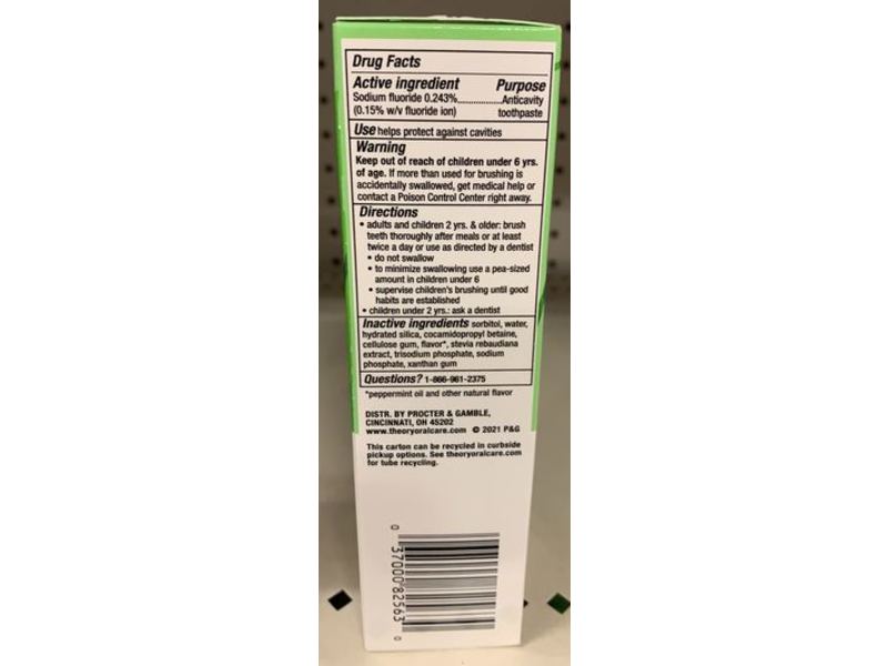 Theory Freshness Care Toothpaste, Essential Mint, 3.7 oz/104 g