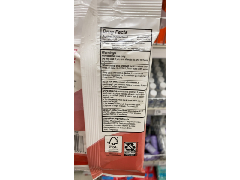 Up & Up Antibacterial Hand Wipes, Fresh Scent, 25 Count