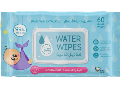 Gamar Water Baby Wipes, Sensitive Skin, 60 Count
