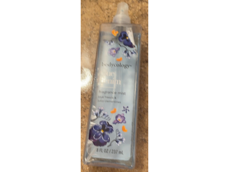 Bodycology Blue Denim Fragrance Mist, Blue Freesia & Juicy Clementines, 8 fl oz/237 mL