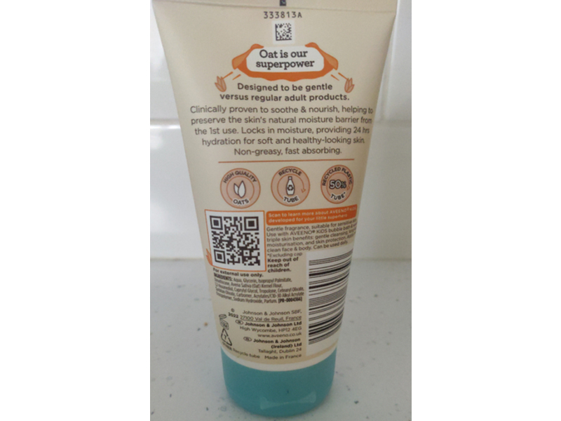 Aveeno Kids Face & Body Moisturising Lotion, Sensitive Skin, Soothing Oat, 150 mL