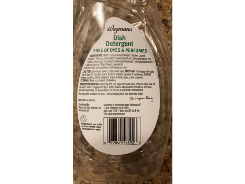 Wegmans Dish Detergent, 24 fl oz/709 mL