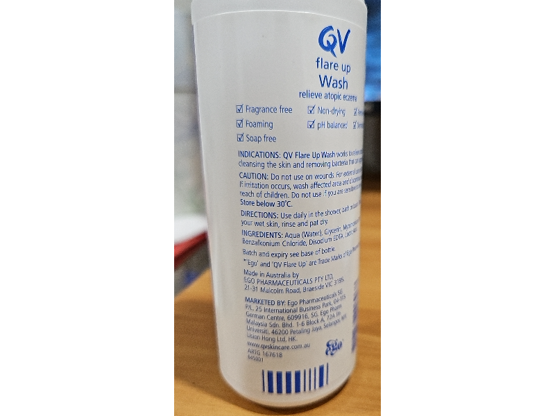 Ego Qv Flare Up Wash, 150mL