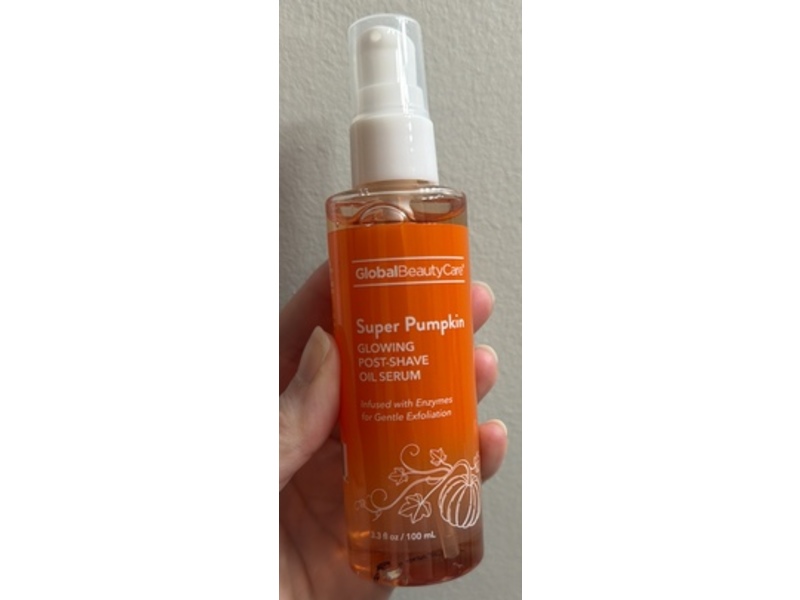 Global Beauty Care Super Pumpkin Glowing Post Shave Oil Serum, 3.3 fl oz/100 mL