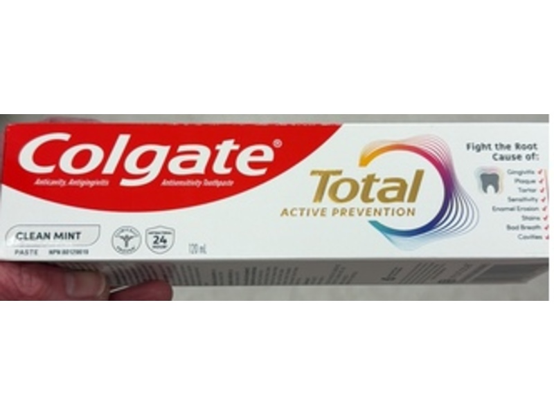 Colgate Total Active Prevention Toothpaste, Clean Mint, 120 mL