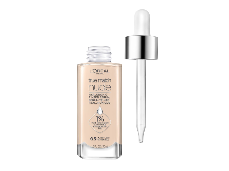 L'Oreal Paris True Match Nude Hyaluronic Tinted Serum, Very Light 0.5-2, 1 fl oz/30 mL