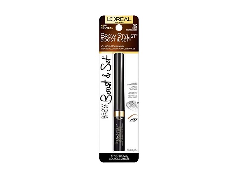 L'Oreal Paris Brow Stylist Boost & Set Volumizing Mascara, 460 Clear Transparent, 0.10 oz/3.2 mL