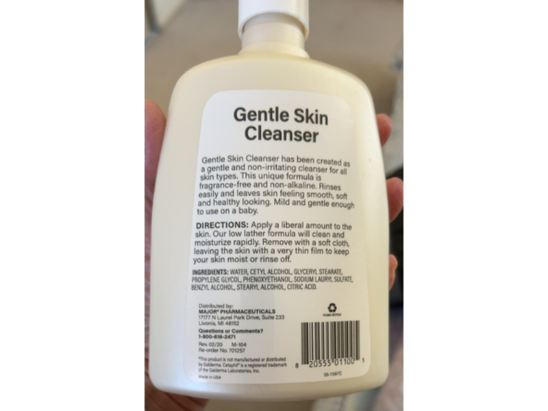 Major Gentle Skin Cleanser, 16 fl oz/473 mL