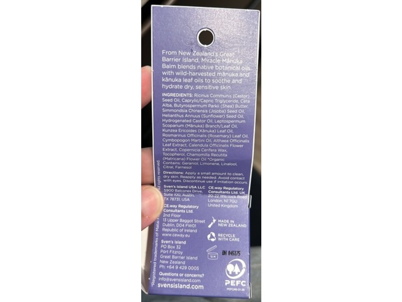 Sven's Island Miracle Manuka Botanical Skin Balm, 0.6 oz/17 g