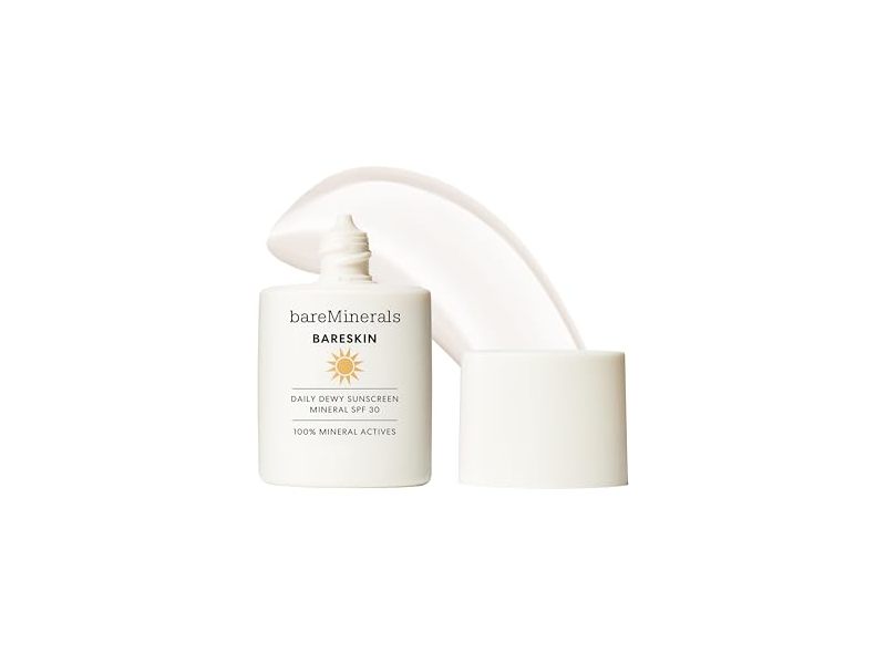 Bareminerals BareSkin Daily Dewy Mineral Sunscreen, SPF 30, Sheer Untinted, 1 fl oz/30 mL