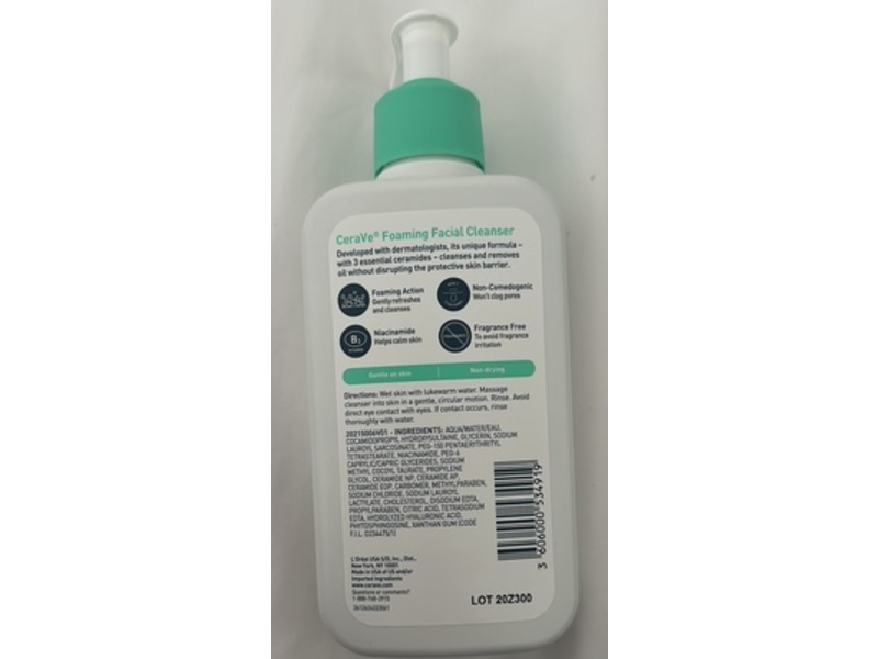 CeraVe Foaming Cleanser, 8 fl oz/237 mL