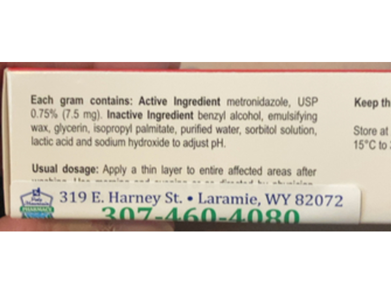 Metronidazole Topical Cream 0.75%, 45 g, Viona