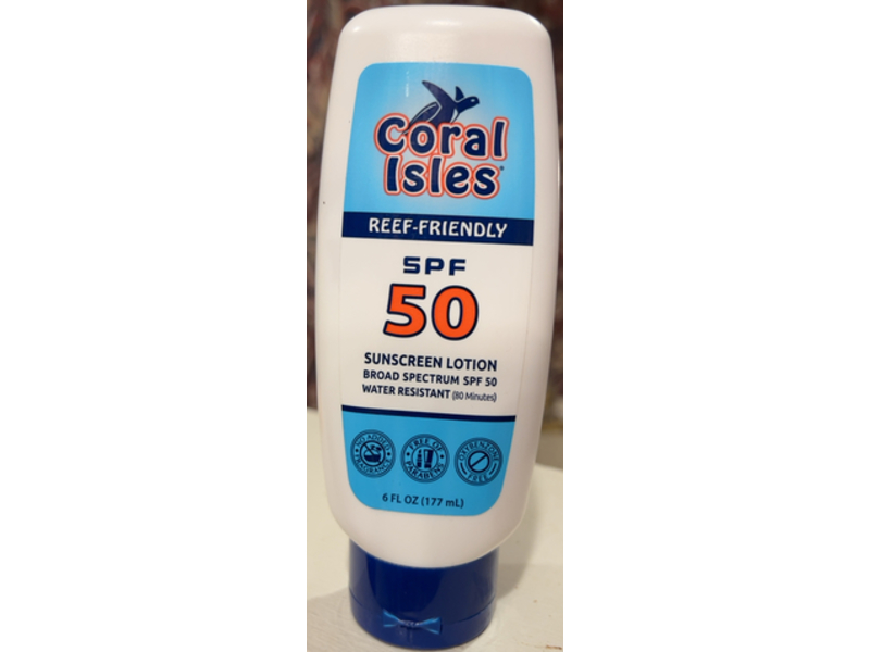 Coral Isles Sunscreen Lotion, SPF 50, 6 fl oz/ 177 mL