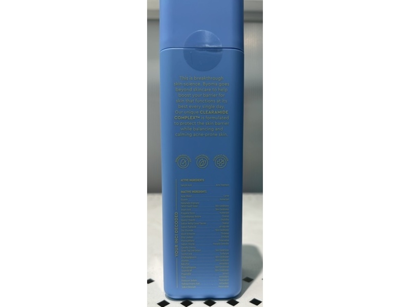 Byoma Blemish Acne Clearing Cleanser, 5.91 fl oz/175 mL