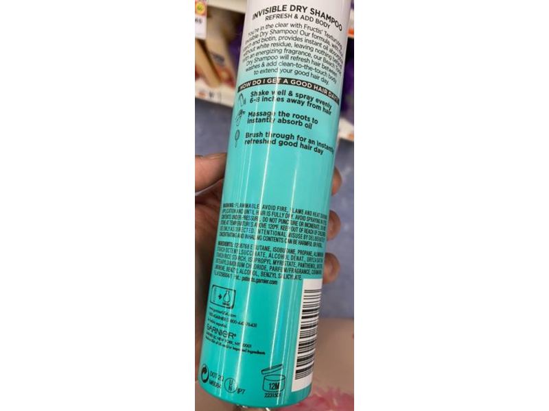 Garnier Fructis Texturizing Invisible Dry Shampoo, Beach Tonic, 3.67 fl oz/104 g