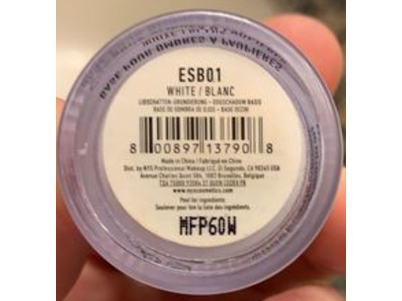 NYX Professional Makeup Eyeshadow Base, White, 0.25 oz/7 g