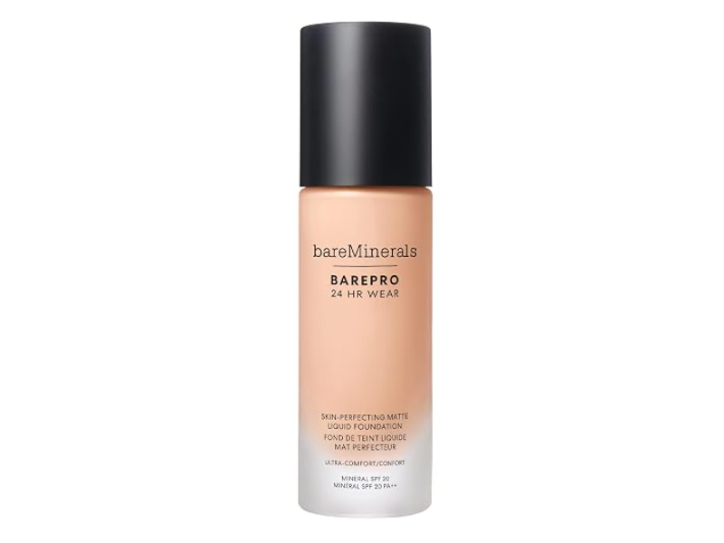 bareMinerals Barepro 24HR Wear Skin-Perfecting Matte Liquid Foundation, Fair 15 Cool, SPF 20, 1 fl oz/30 mL