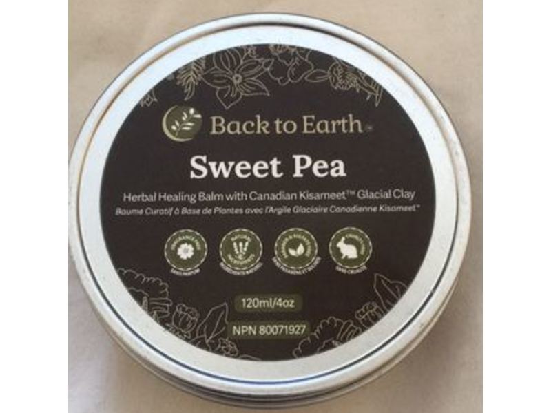 Back To Earth Herbal Healing Balm, Sweet Pea, 4 oz/120 mL