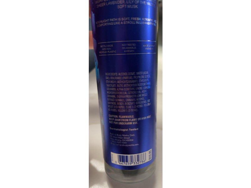 Bath & Body Works Fine Fragrance Mist, MoonLight Path, 8 fl oz/ 236 mL, Pack Of 3