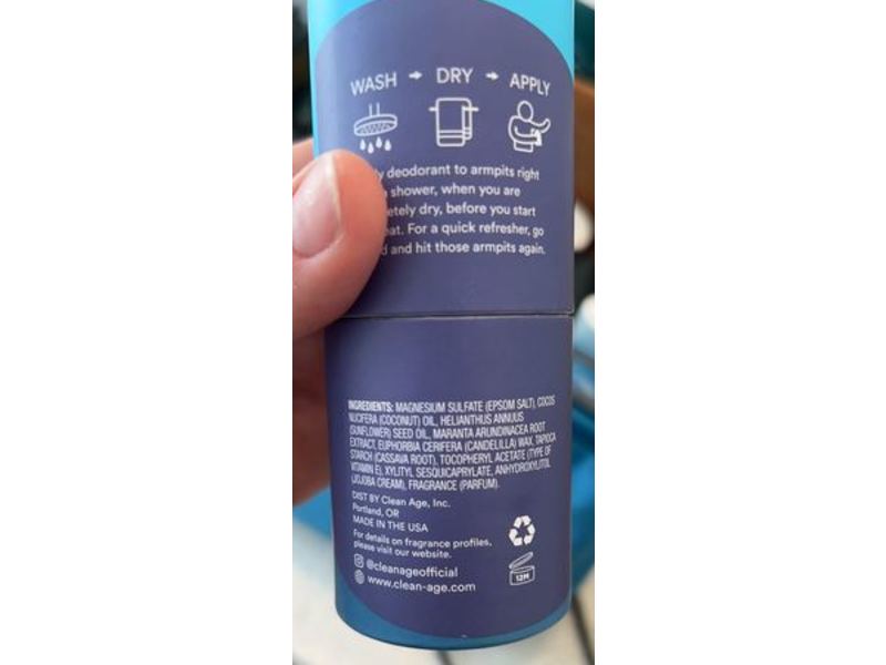 Clean Age Natural Deodorant, Waves, 2 oz/60 g