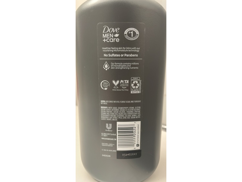 Dove Men + Care Body + Face Wash, Oatmeal + Aloe, 30 fl oz/887 mL