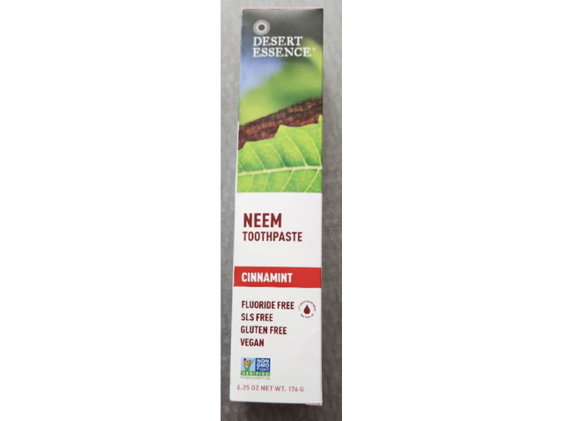 Desert Essence Neem Toothpaste, Cinnamint, 6.25 oz/176 g
