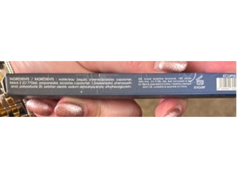 Seraphine Botanicals Eclipse Water Resistant Precision Eyeliner, Black, 0.017 fl oz/0.5 mL