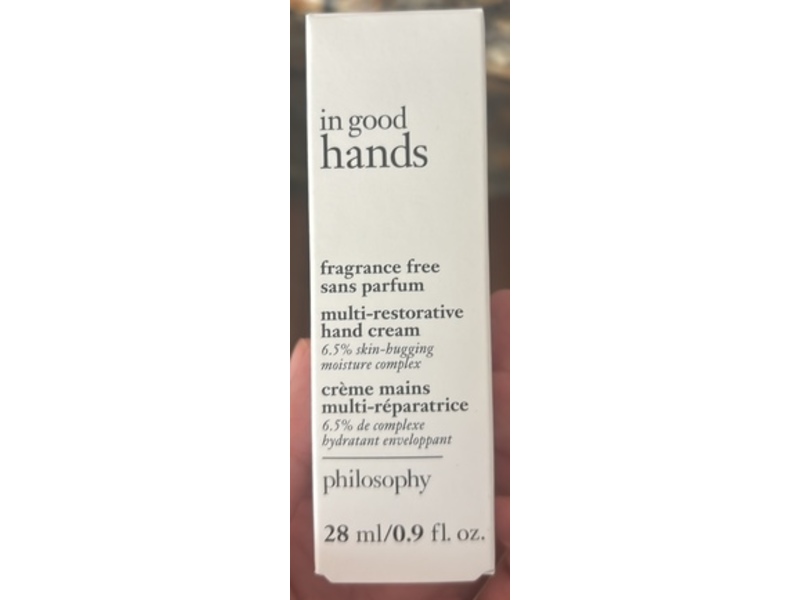Philosophy In Good Hands Multi-Restorative Hand Cream, Fragrance Free, 0.9 fl oz/28 mL