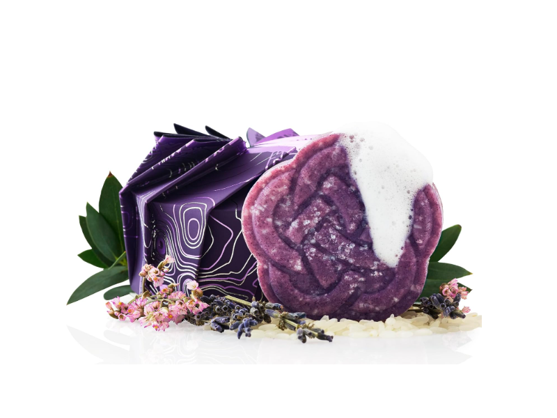 Viori Purple Toning Shampoo & Conditioer Bar, Lavender Scent, 3.17 oz/90 g