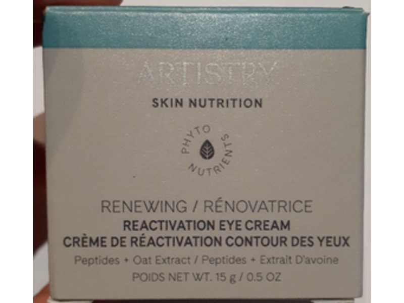 Artistry Skin Nutrition Renewing Reactivating Eye Cream, Peptides + Oat Extract, 0.5 oz/15 g