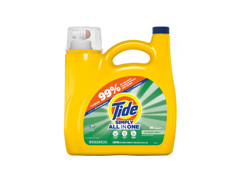 Tide Simple All In One Daybreak Fresh Liquid Laundry Detergent, 85 Loads, 107 fl oz/3.16 L