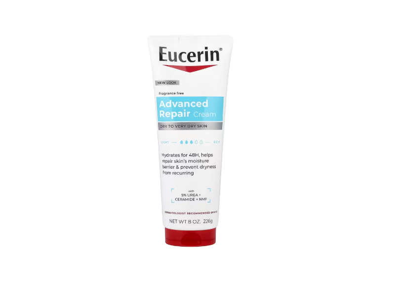 Eucerin Advanced Repair Cream, 5% Urea + Ceramide + NMF, 8 oz/226 g