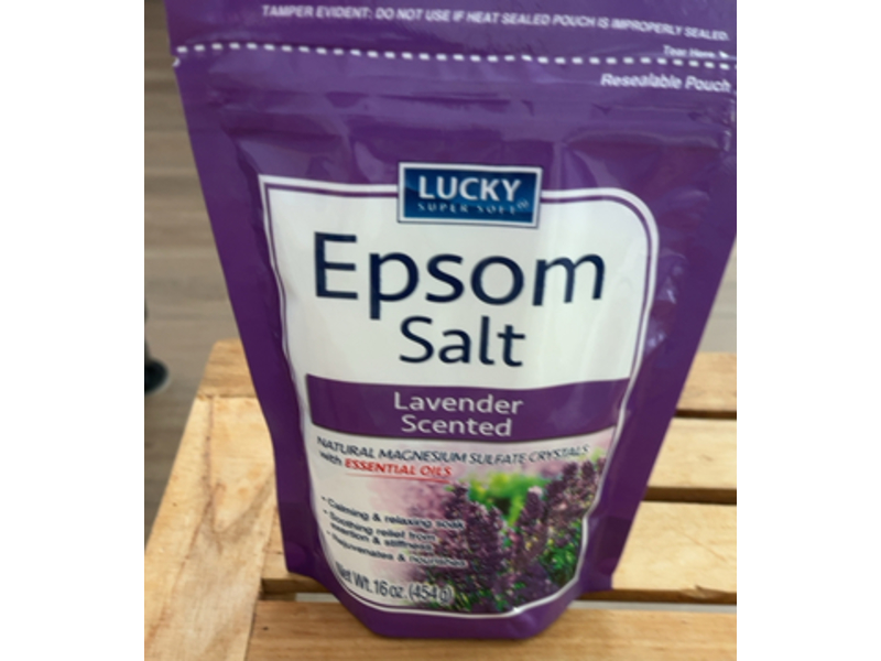 Lucky Super Soft Epsom Salt, Lavender, 16 oz/454 g