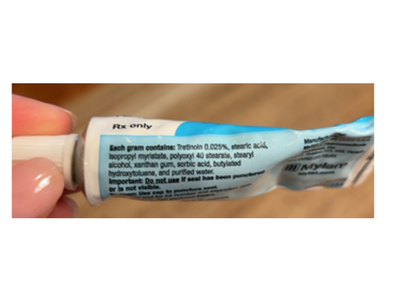 Tretinoin 0.025% Cream, 20 g, Mylan Pharmaceuticals (RX)
