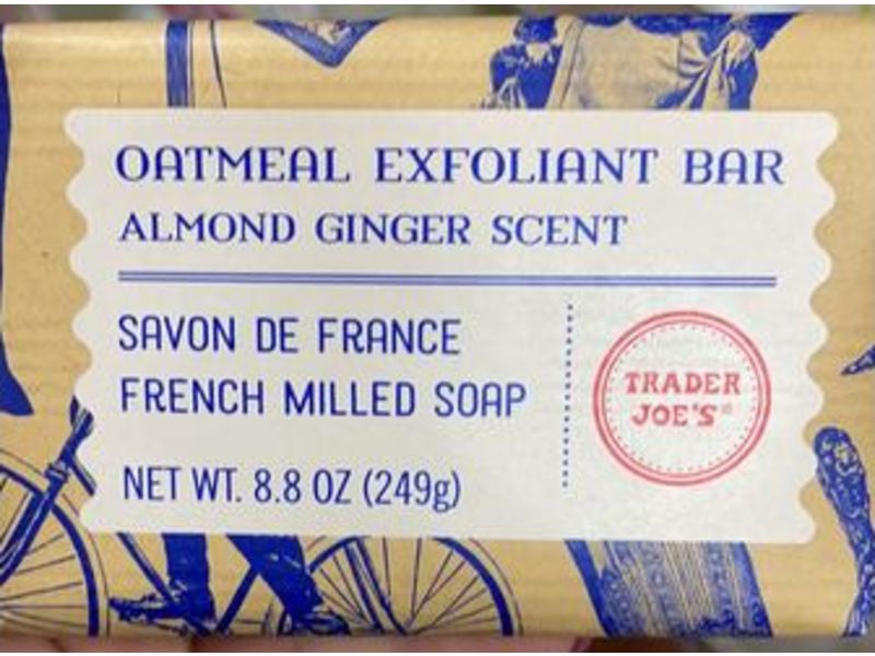 Trader Joe's Oatmeal Exfoliant Bar, Almond Ginger Scent, 8.8 oz/249 g