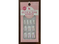 Olive & June Effects Super Stick Mani Press-Ons, Round, Short, Unicorn French, 32 Count - thumbnail 2