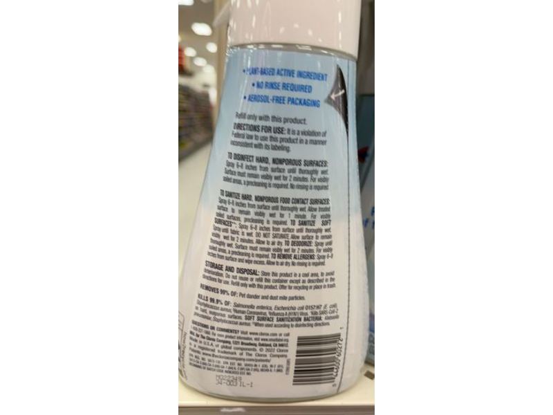 Clorox Disinfecting Mist Ready-to-Use, Free & Clear , 14 oz