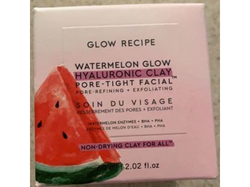 Glow Recipe Watermelon Glow Hyaluronic Clay Pore-Tight Facial, 2.02 fl oz/60 mL