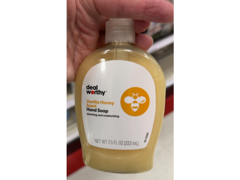 Deal Worthy Hand Soap, Vanilla Honey Scent, 7.5 fl oz/222 mL