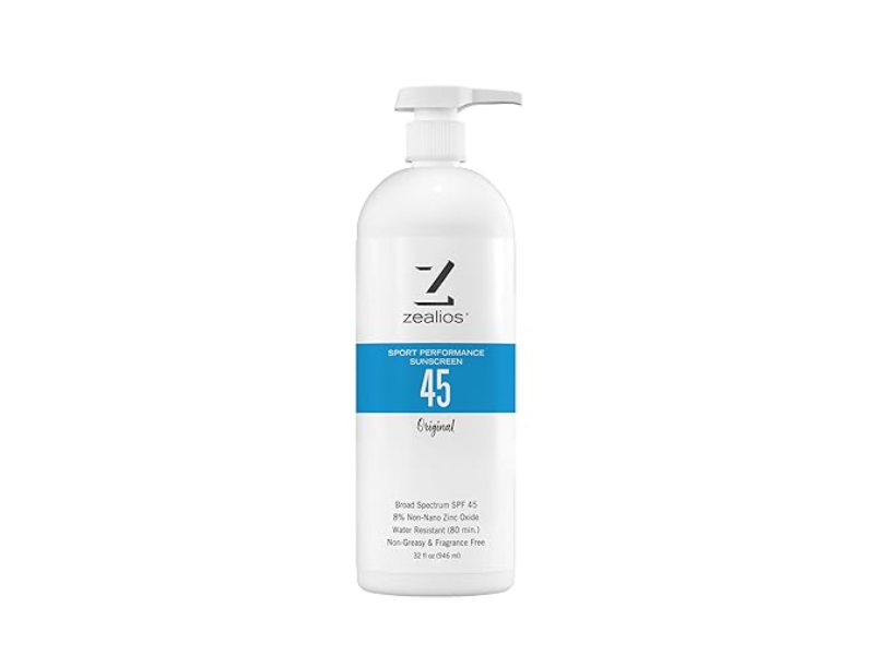 Zealios Sport Performance Sun Barrier, SPF 45 , 32 fl oz/946 mL