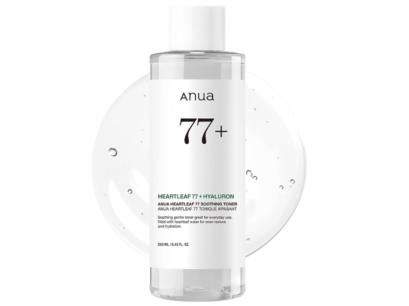 Anua Heartleaf 77 Soothing Toner, Heartleaf 77+ Hyaluron, 8.45 fl oz/250 mL